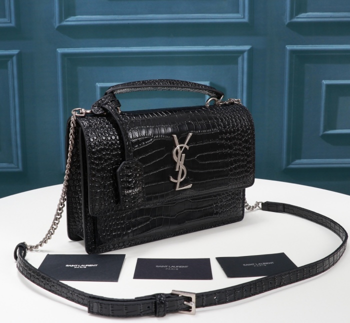 YSL Medium Sunset Women Shoulder Bags Size 25*18*5cm