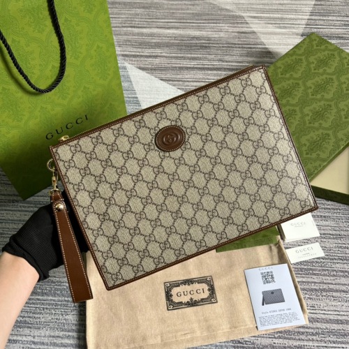Gucci Pouch with Interlocking G Size 30.5*21*1.5cm Style 672953