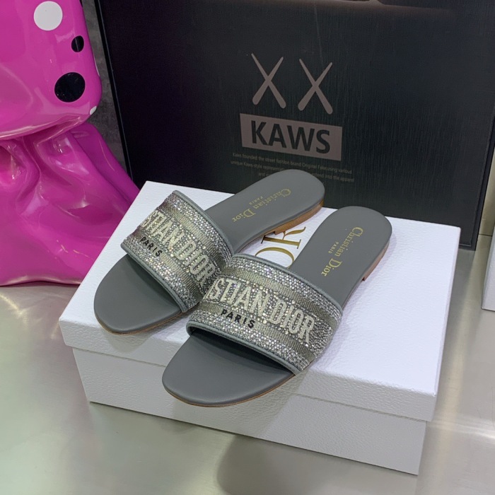 Dior Dway With Diamond Slippers Size 35-41 7-Color