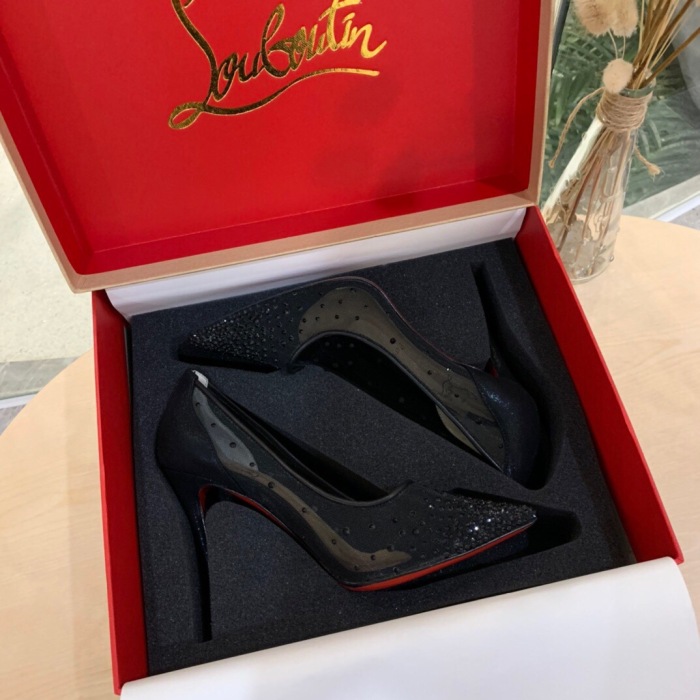 Christian Louboutin Follies Strasss Pumps Size 35-41 5-Color