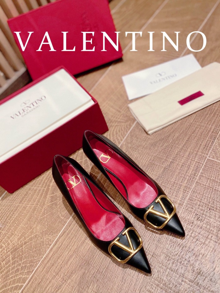 Valentino Vlogo Signature Calfskin Slingback Pumps Size 35-41 4-Color