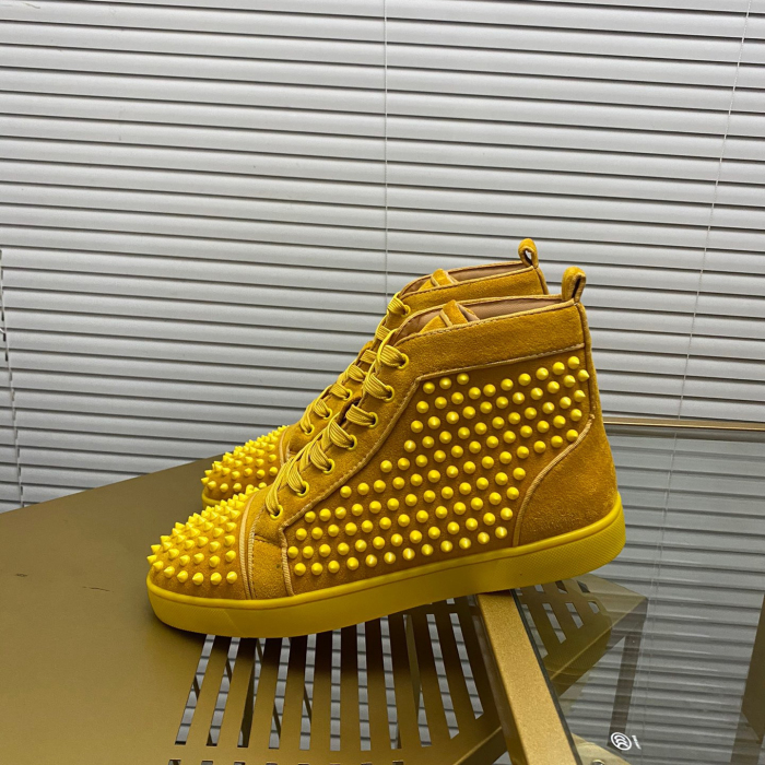 Christian Louboutin Louis Spikes High-Top Sneaker Size 36-46 10-Color
