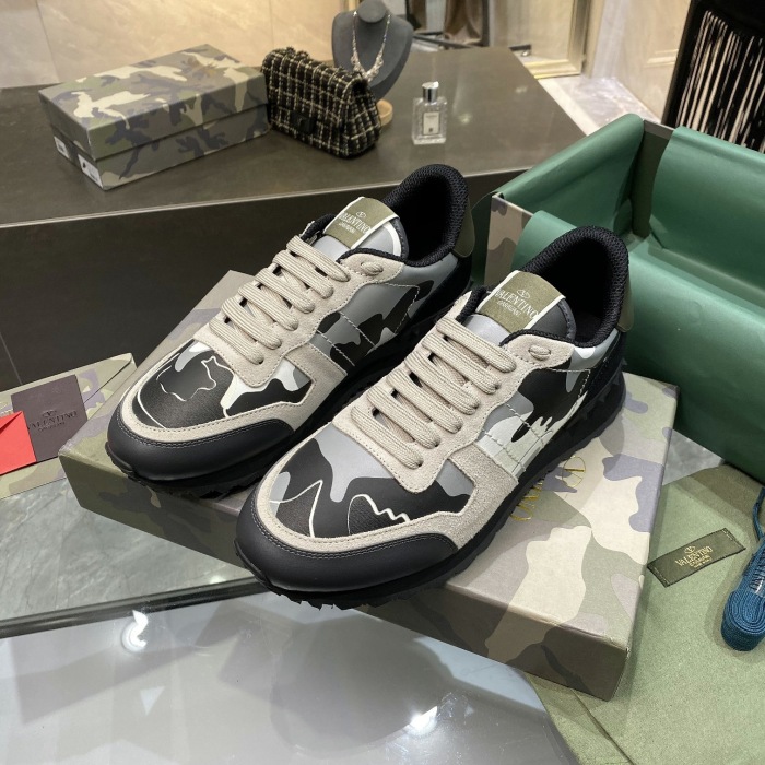 Valentino Camouflage Rockrunner Sneaker Size 39-45   11-Color