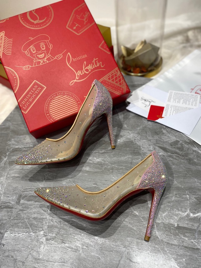 Christian Louboutin Follies Strasss Pumps Size 35-41 3-Color