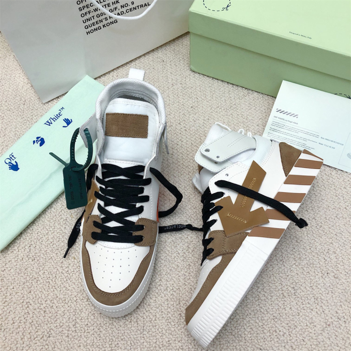OFF White Floating Arrow High Top Vulc Sneaker Size 36-45   6-Color
