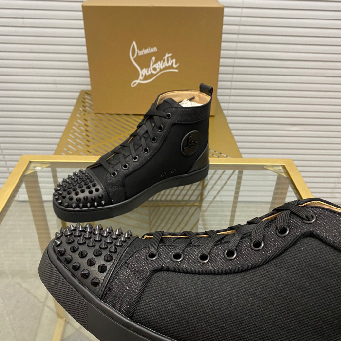 Christian Louboutin Lou Spikes High-Top Sneaker Size 36-46  10-Color