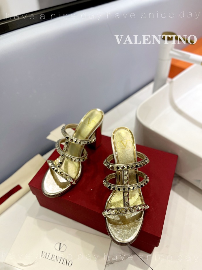Valentino Rockstud Calfskin Leather Pumps Size 35-41 5-Color