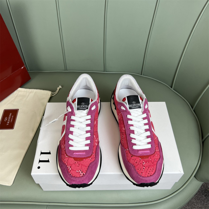 Valentino Lace and Mesh Lacerunner Sneaker Size 36-41   9-Color
