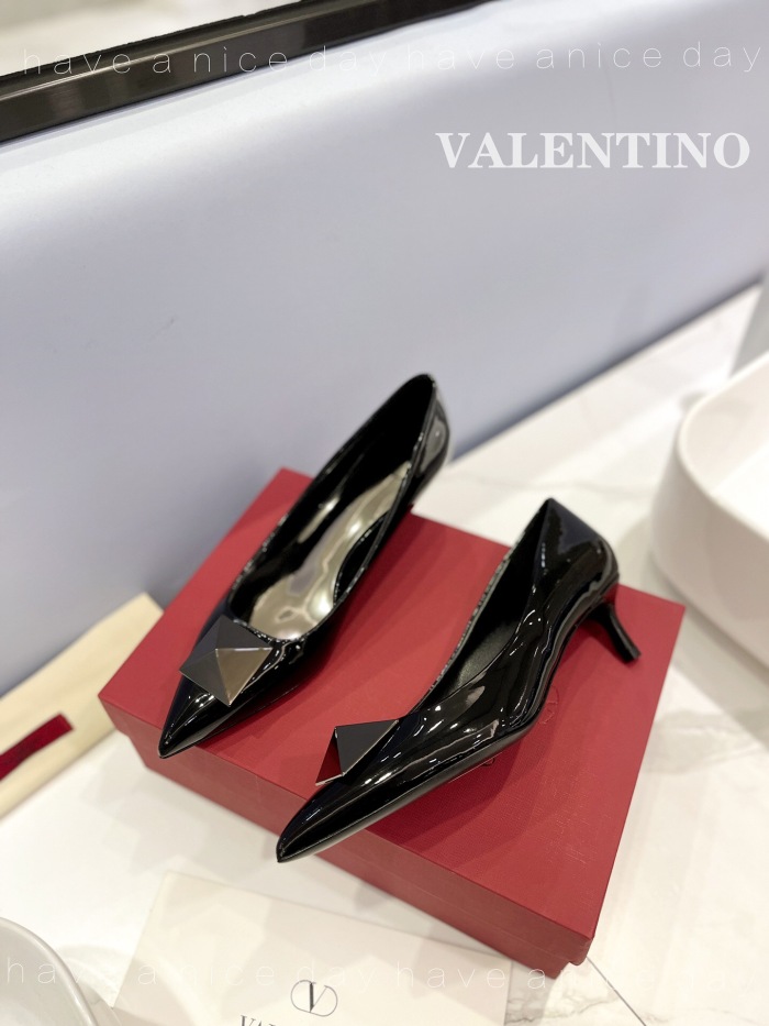 Valentino One Stud Patent Leather Pumps Size 35-41 4-Color