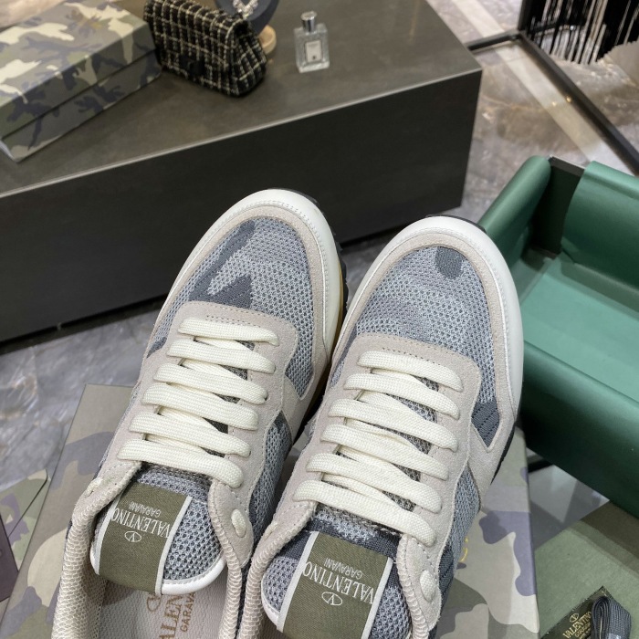 Valentino Mesh Fabric Camouflage Sneaker Size 39-45   5-Color