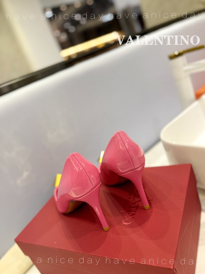 Valentino One Stud Patent Leather Pumps Size 35-41 4-Color