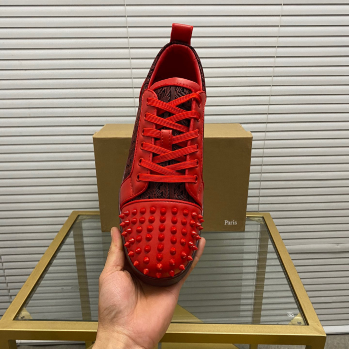 Christian Louboutin Louis Junior Spikes Sneaker Size 36-46  10-Color