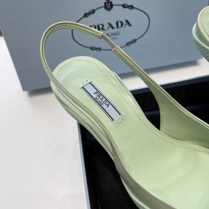 Prada Soft Padded Leather Slingback Pumps Size 35-41 4-Color