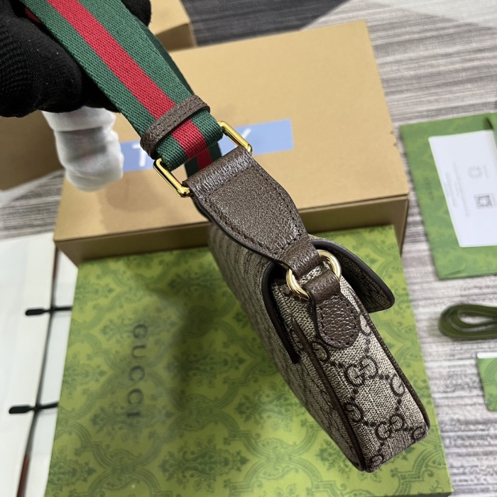 Gucci Ophidia Shoulder Bags 13*22*4cm