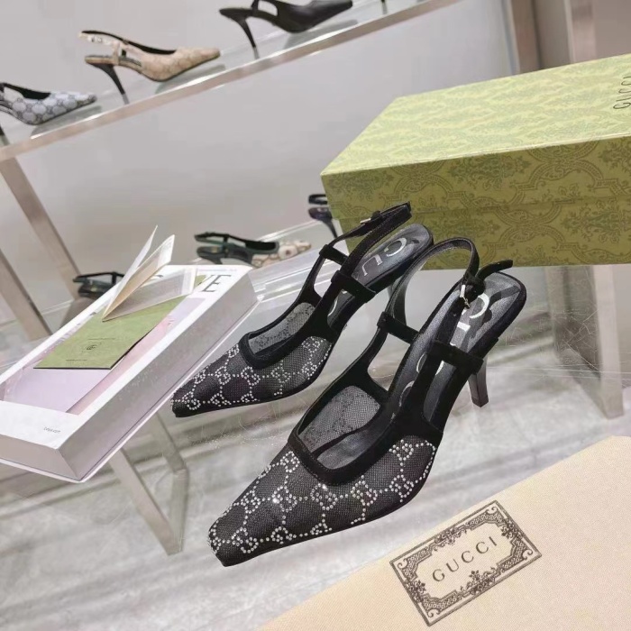 Gucci GG Slingback Pumps Size 35-41 4-Color