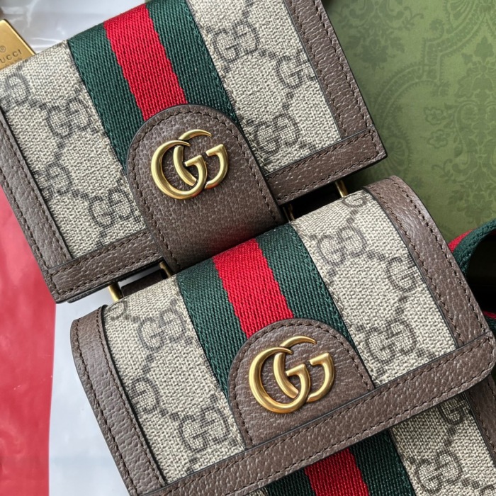 Gucci Ophidia GG mini bag and detachable wallet Size 11.5*18*3.5cm Style 699173