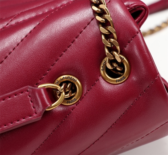 YSL Lou Lou Puffer Women Shoulder Bags Size 24cm