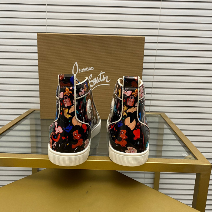 Christian Louboutin Fun Louis High-Top Sneaker Size 36-46  4-Color