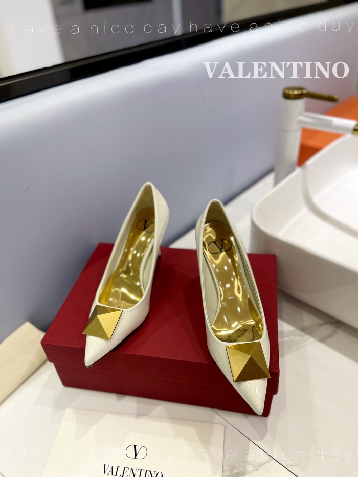 Valentino One Stud Patent Leather Pumps Size 35-41 4-Color