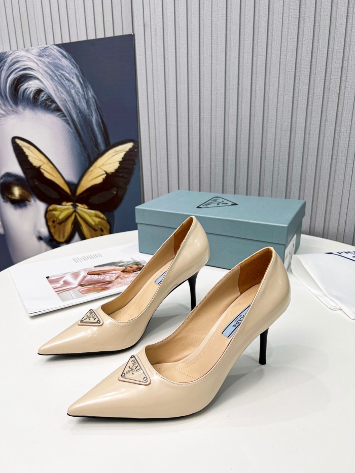 Prada Brushed Leather Pumps Size 35-41 8-Color