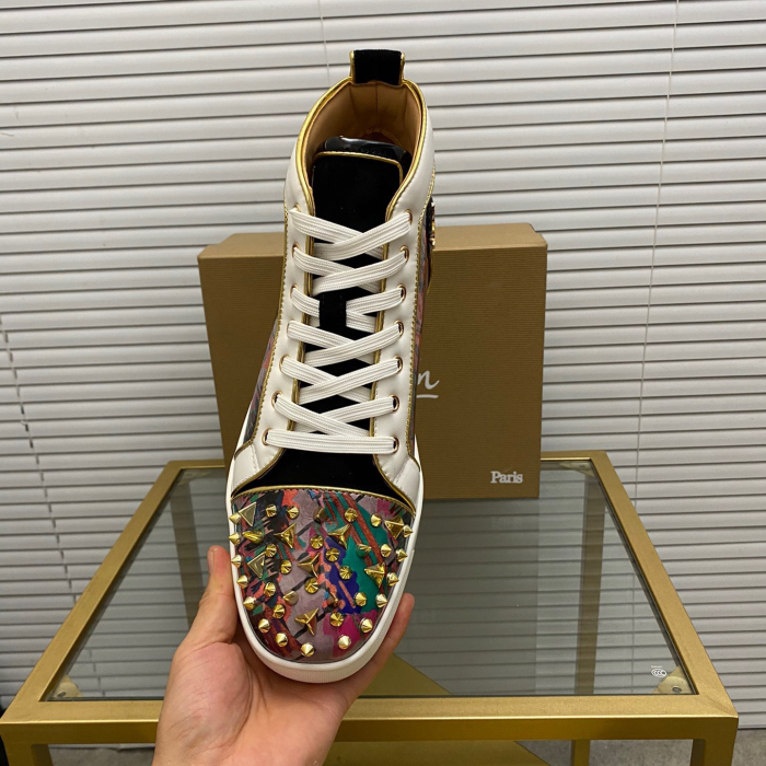 Christian Louboutin Lou Pik Pik High-Top Sneaker Size 36-46  7-Color