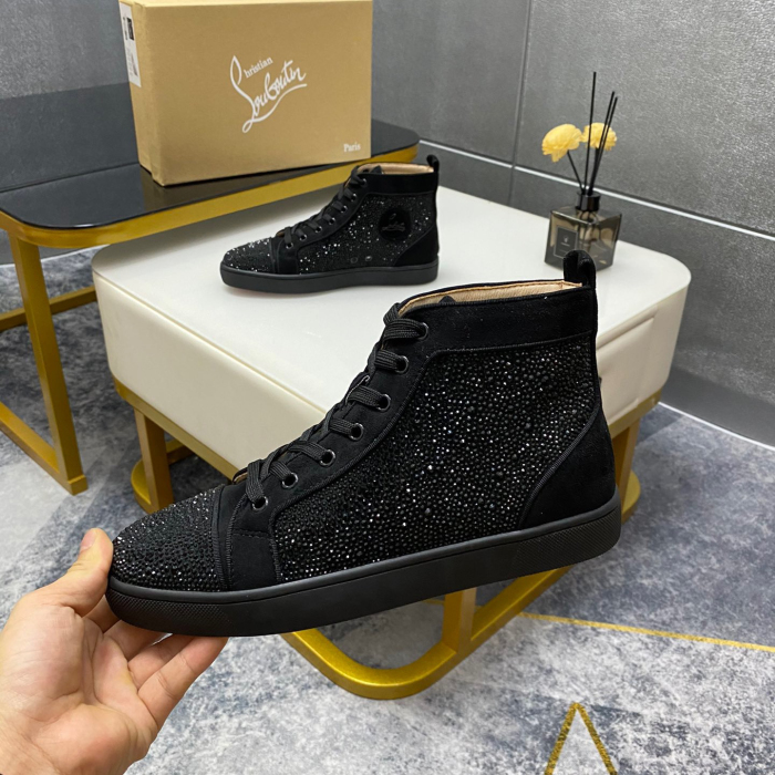 Christian Louboutin Louis High-Top Sneaker Size 36-46  10-Color