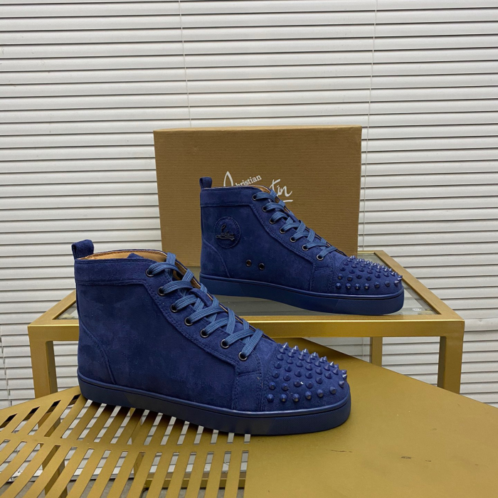 Christian Louboutin Lou Spikes High-Top Sneaker Size 36-46  10-Color