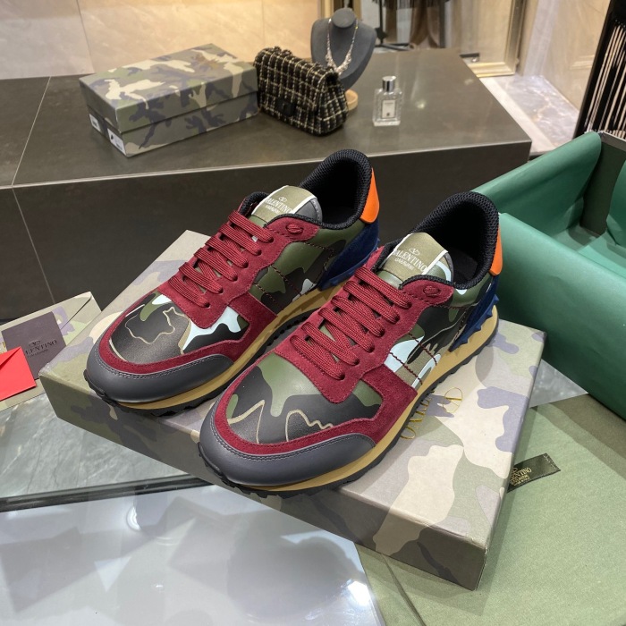 Valentino Camouflage Rockrunner Sneaker Size 39-45   11-Color