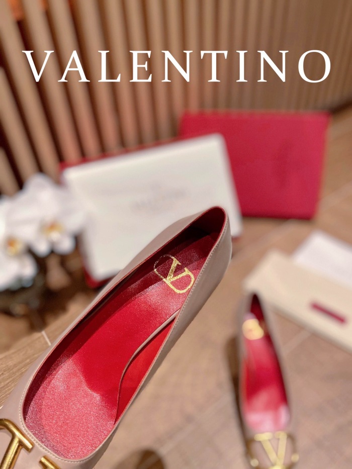 Valentino Vlogo Signature Calfskin Slingback Pumps Size 35-41 4-Color