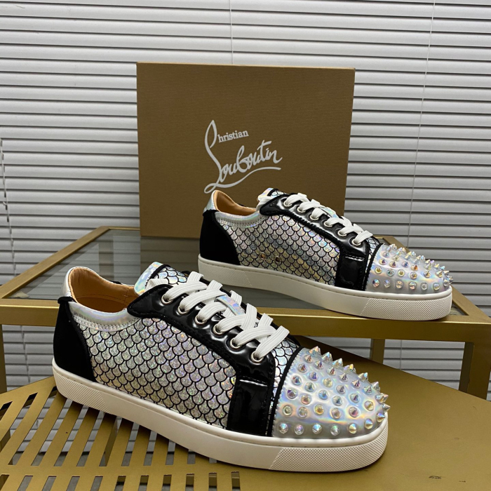 Christian Louboutin Louis Junior Spikes Sneaker Size 36-46  9-Color
