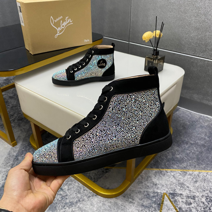 Christian Louboutin Louis High-Top Sneaker Size 36-46  10-Color