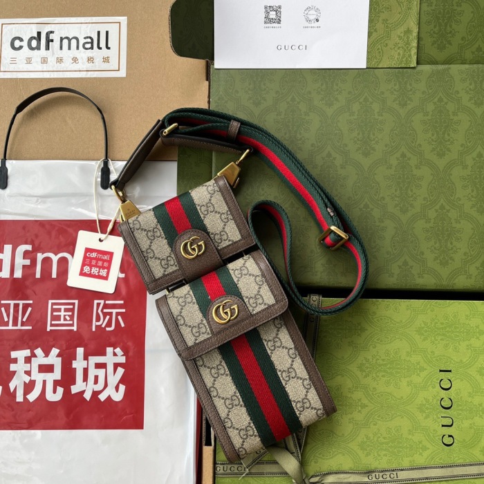 Gucci Ophidia GG mini bag and detachable wallet Size 11.5*18*3.5cm Style 699173