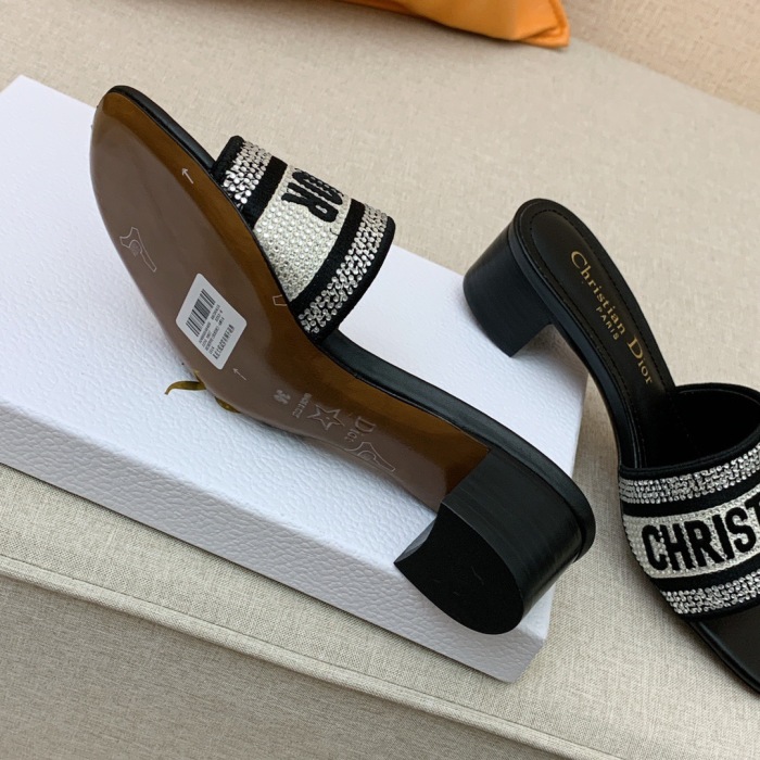 Dior Dway with Diamond Heeled Sandal Pumps Size 35-41 7-Color