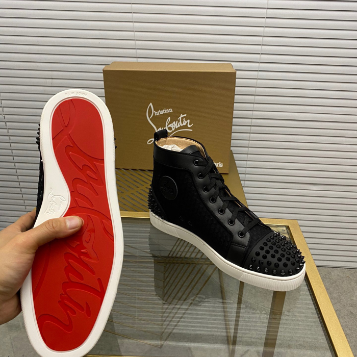 Christian Louboutin Louis Spikes High-Top Sneaker Size 36-46  5-Color