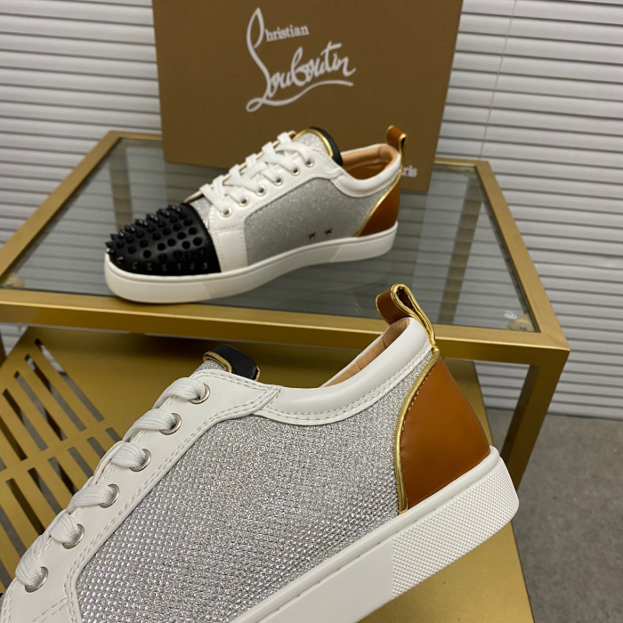 Christian Louboutin Louis Junior Spikes Sneaker Size 36-46  10-Color