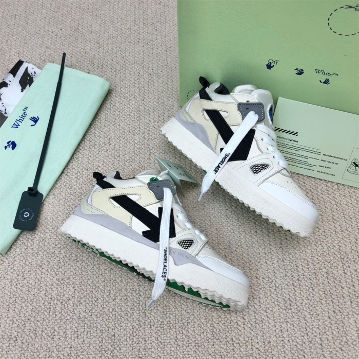OFF White Midtop Sponge Sneaker Size 36-45   6-Color