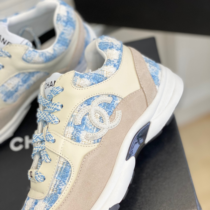 Chanel 2023 New Coton Tweed Sneaker Size 35-41  3-Color