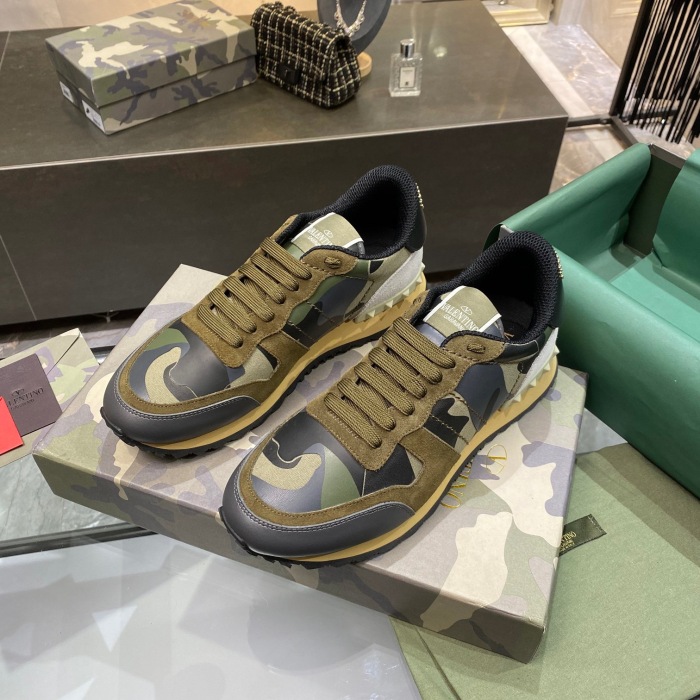Valentino Camouflage Rockrunner Sneaker Size 39-45   11-Color