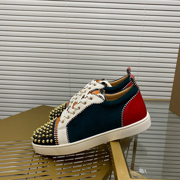 Christian Louboutin Louis Junior Spikes Sneaker Size 36-46  9-Color