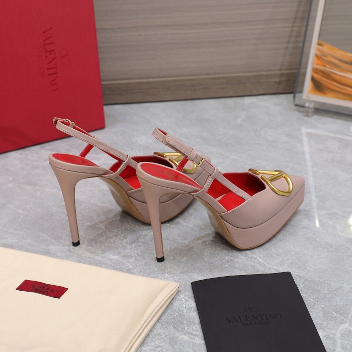 Valentino Vlogo Signature Calfskin Slingback Pumps Size 35-41 4-Color
