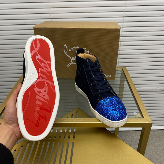 Christian Louboutin Louis High-Top Sneaker Size 36-46  7-Color