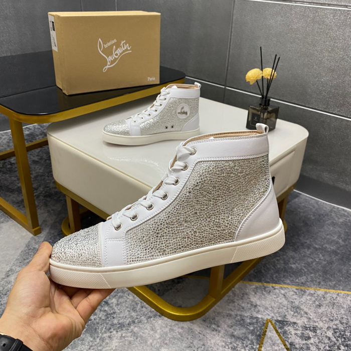 Christian Louboutin Louis High-Top Sneaker Size 36-46  10-Color