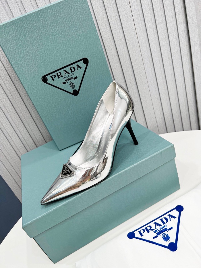 Prada Brushed Leather Pumps Size 35-41 8-Color