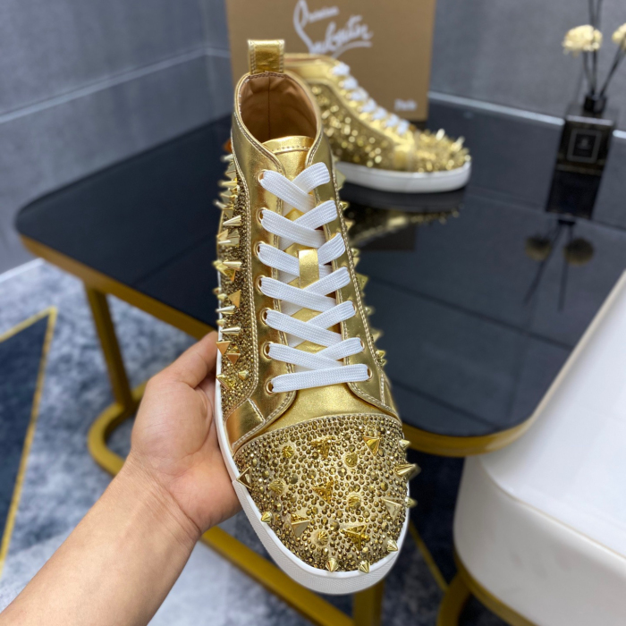 Christian Louboutin Lou Pik Pik High-Top Sneaker Size 36-46  6-Color