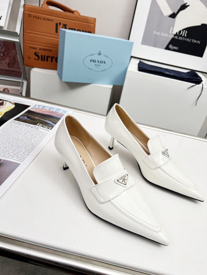 Prada Brushed Leather Slingback Pumps Size 35-41 3-Color
