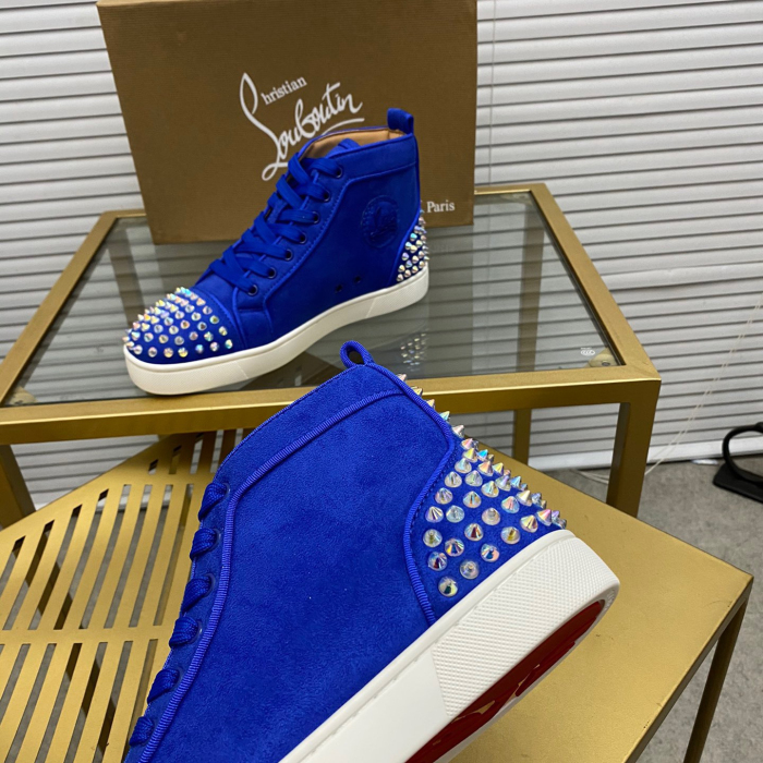Christian Louboutin Louis Spikes High-Top Sneaker Size 36-46  5-Color