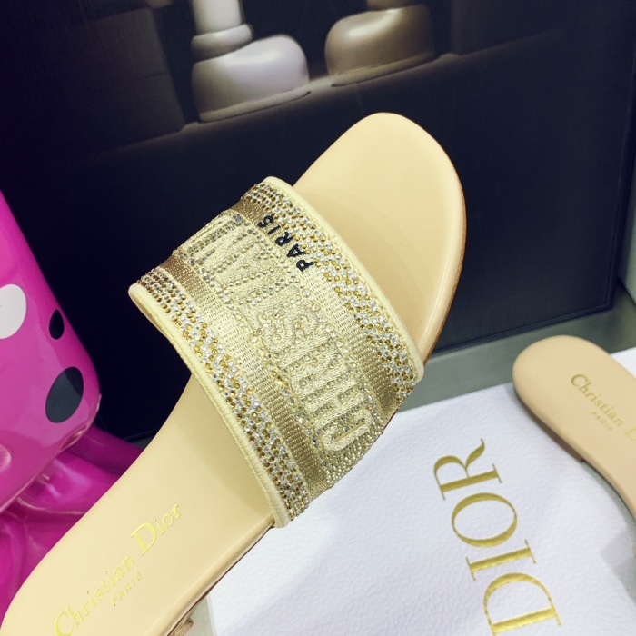 Dior Dway With Diamond Slippers Size 35-41 7-Color