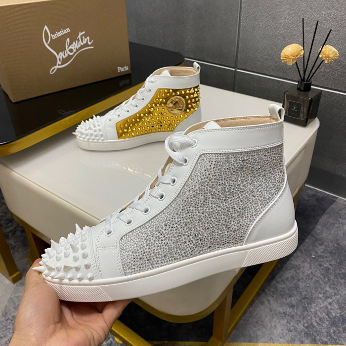 Christian Louboutin Lou Pik Pik High-Top Sneaker Size 36-46  7-Color