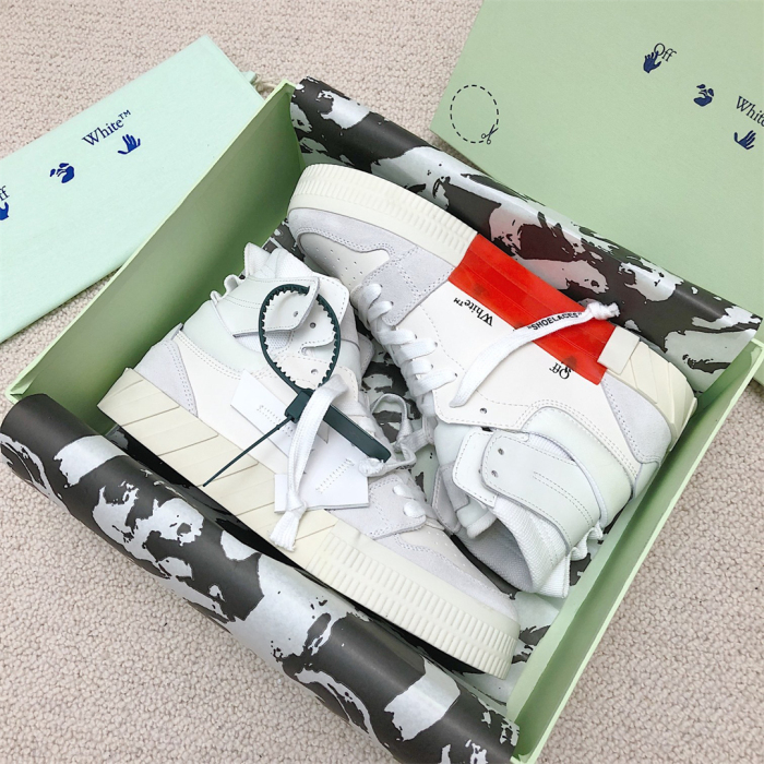 OFF White Floating Arrow High Top Vulc Sneaker Size 36-45   6-Color