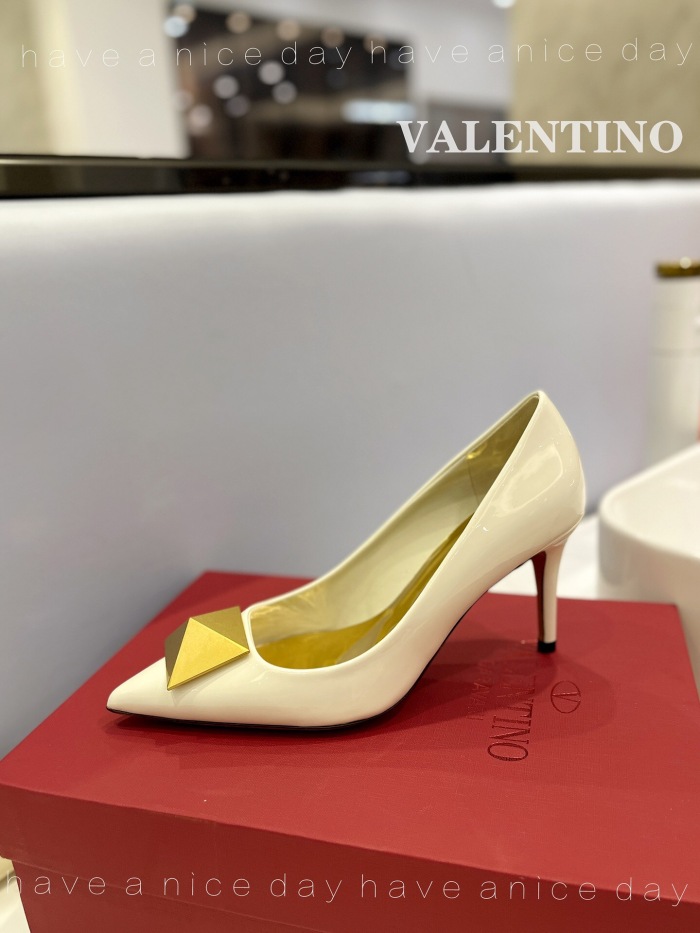 Valentino One Stud Patent Leather Pumps Size 35-41 4-Color